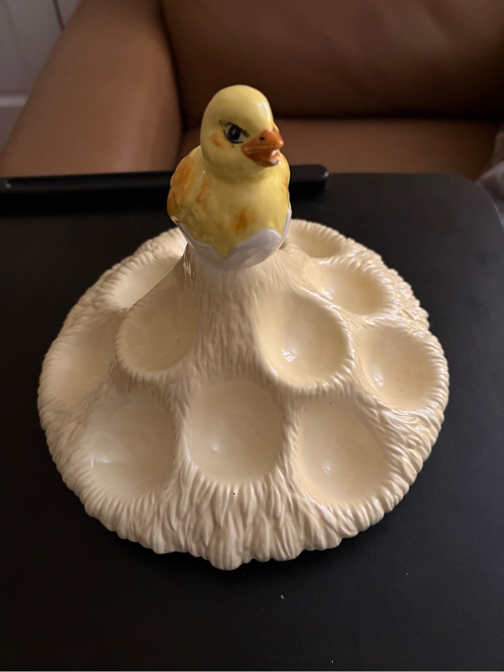 Yellow Ceramic Chick Egg Holder - Home Accents